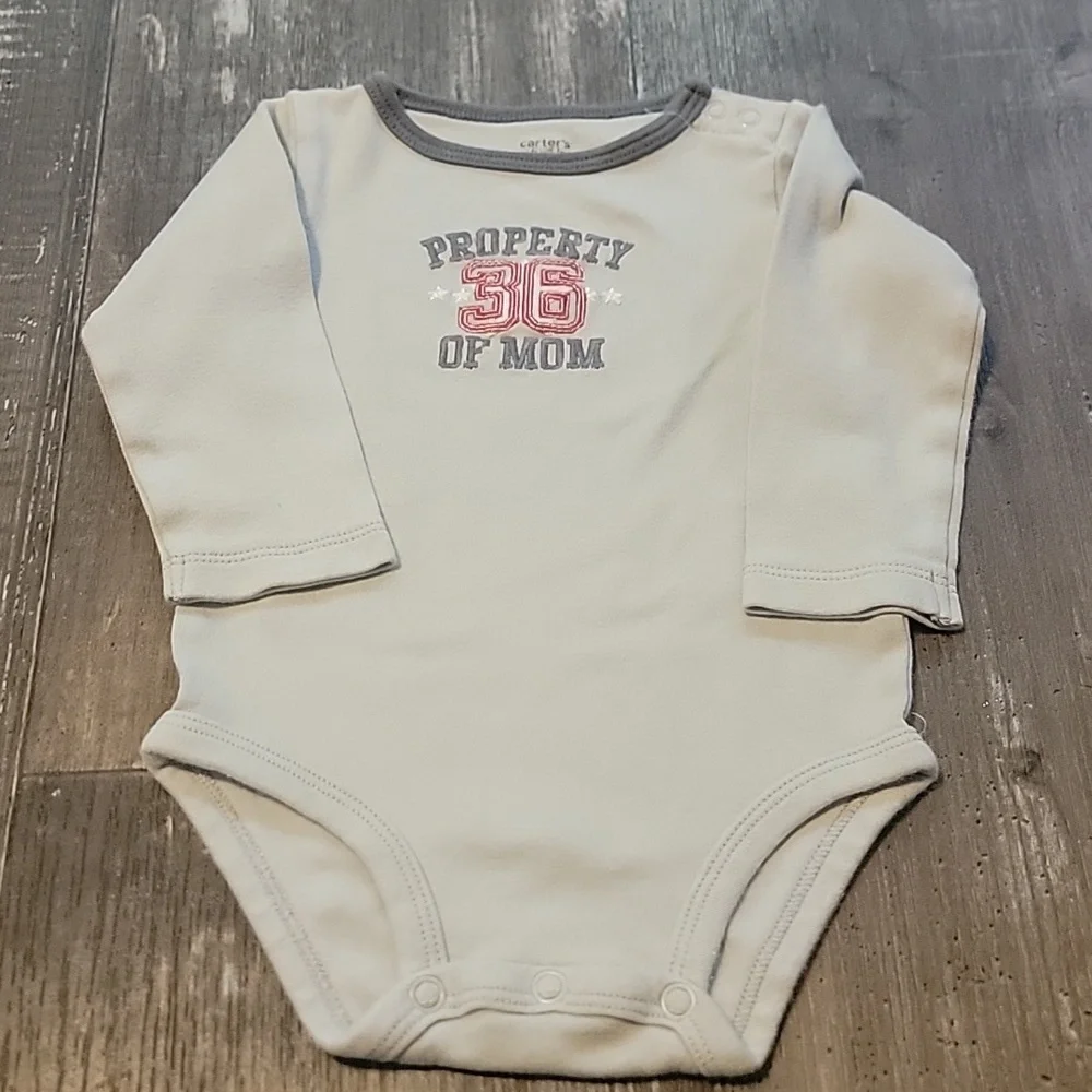 Carter's Gray and Pink Bodysuits Soft Cotton Comfort
